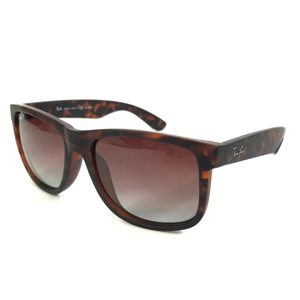 Ray-Ban Sunglasses RB4165 JUSTIN 865/T5 Matte Havana w Brown Gradient Polarized